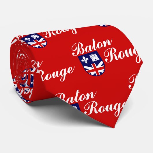 バトンルージュ国旗、ルイジアナ州ネックタイ ネクタイ (ロール)