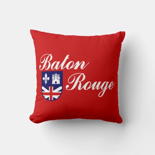 バトンルージュ国旗（ルイジアナ） クッション (正面)