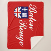 バトンルージュ国旗（ルイジアナ） シェルパブランケット (正面)