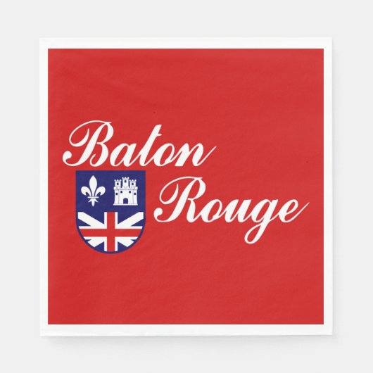 バトンルージュ国旗（ルイジアナ） スタンダードランチョンナプキン (正面)
