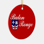 バトンルージュ国旗(ルイジアナ) セラミックオーナメント (右)
