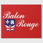 バトンルージュ国旗（ルイジアナ） ラッピングペーパー (フラット)
