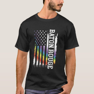 バトンルージュ統一された州動揺してレインボーw US Tシャツ