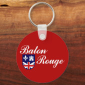 バトンルージュ(ルイジアナ)シティフラッグキーチェーン キーホルダー (正面)