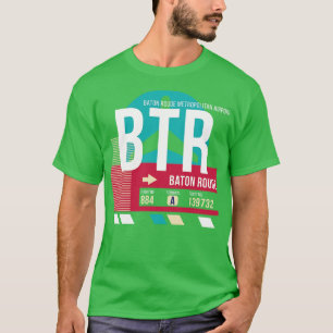 バトンルージュBTR空港コード手荷物ラベル Tシャツ