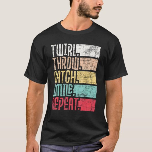 バトン回しでくるくるスマイル Tシャツ (正面)