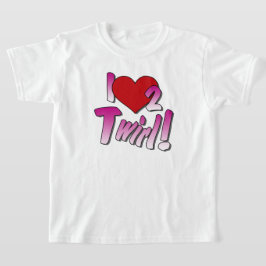 バトン・トワイラー、ラブトワイリングTシャツ Tシャツ
