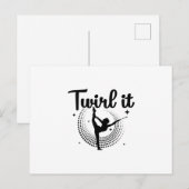 バトン・トワーリング|踊り・マジョレ・ダンス・ギフト ポストカード (正面/裏面)