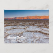 バドウォーター塩フラットサンライズのデスバレー ポストカード (正面)