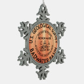 バドウォーター流域死バレーナショナルパークベンチ スノーフレークピューターオーナメント (左)