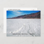 バドウォーター盆地，死の谷，カリフォルニア州， ポストカード (正面/裏面)