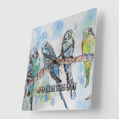 バドギーブッジーブダリガールバードメンズ名 スクエア壁時計 (傾斜)