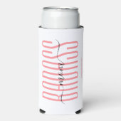 バドクールス母の強い母のマ独身のースクリプトピンク スリム缶クーラー (Seltzer正面)