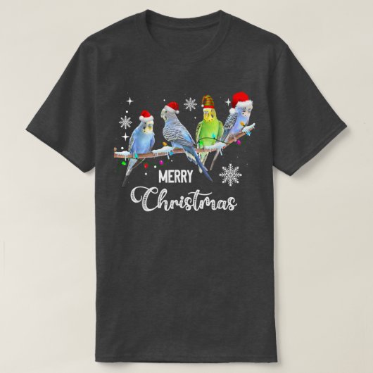 バドジェリガールバードクリスマスライトクリスマス Tシャツ (デザイン正面)