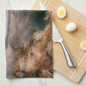 バドマーによるイエローストーンとミズーリの接合 キッチンタオル (四つ折り)