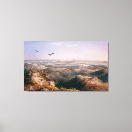 バドマーによるイエローストーンとミズーリの接合 キャンバスプリント (正面)