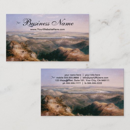 バドマーによるイエローストーンとミズーリの接合 名刺 (正面/裏面)