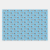 バドミンお洒落トンシャトルコックスポーツ誕生日 ラッピングペーパーシート (正面3)