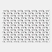 バドミンお洒落トンシャトルコックスポーツ誕生日 ラッピングペーパーシート (正面2)