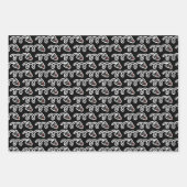 バドミンお洒落トンシャトルコックスポーツ誕生日 ラッピングペーパーシート (正面)