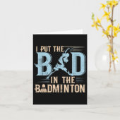 バドミントンおもしろいことわざレースケットシャトルプレイヤー カード (黄色い花)