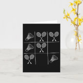 バドミントンおもしろいのジョーク – Noughts And Crosses Tic-Tac カード (黄色い花)