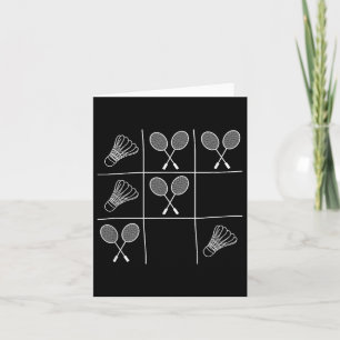 バドミントンおもしろいのジョーク – Noughts And Crosses Tic-Tac カード