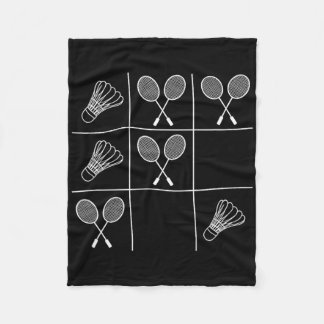 バドミントンおもしろいのジョーク – Noughts And Crosses Tic-Tac フリースブランケット