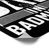 バドミントンおもしろいアート女子男性へシャトルスポーツPl ポスター (角)