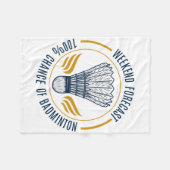 バドミントンおもしろいシャツメンズバドミントンプレーヤー7 フリースブランケット (正面(横))