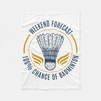 バドミントンおもしろいシャツメンズバドミントンプレーヤー7 フリースブランケット
