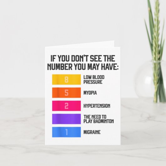 バドミントンおもしろいミームスユーモアのあるトルバーディ カード (正面)