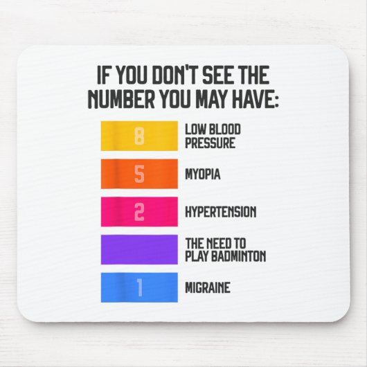 バドミントンおもしろいミームスユーモアのあるトルバーディ マウスパッド (正面)