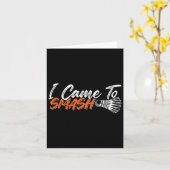 バドミントンおもしろいユーモアのスマッシュシャトルバーディスポーツ1 カード (黄色い花)