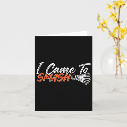 バドミントンおもしろいユーモアのスマッシュシャトルバーディスポーツ1 カード (黄色い花)