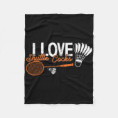 バドミントンおもしろいユーモアのスマッシュシャトルバーディスポーツ2 フリースブランケット (正面)