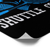 バドミントンおもしろいユーモアのスマッシュシャトルバーディスポーツ3 ポスター (角)