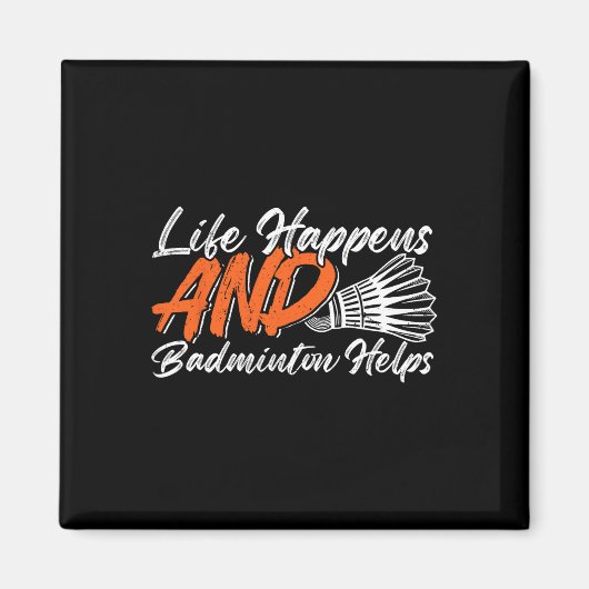 バドミントンおもしろいユーモアのスマッシュシャトルバーディスポーツ7 マグネット (正面)