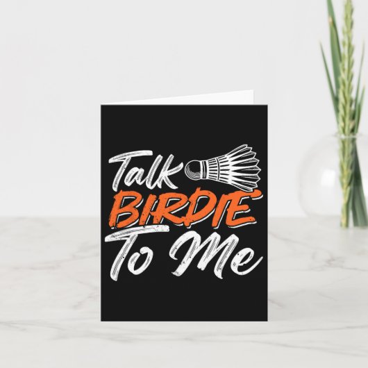 バドミントンおもしろいユーモアのスマッシュシャトルバーディスポーツ8 カード (正面)