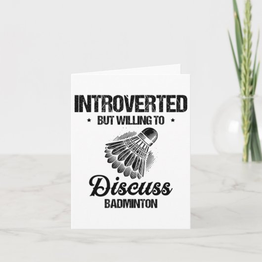 バドミントンおもしろい選手ラブシャトルデザイン27 カード (正面)