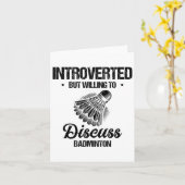 バドミントンおもしろい選手ラブシャトルデザイン27 カード (黄色い花)