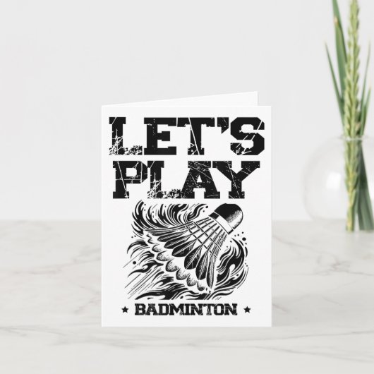 バドミントンおもしろい選手ラブシャトルデザイン4 カード (正面)