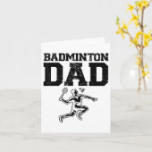 バドミントンおもしろい選手ラブシャトルデザイン9 カード (黄色い花)