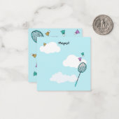 バドミントンお洒落・ラケット・バーディパーソナライズされたーズ ノートカード (正面/裏面インサイチュ)