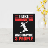 バドミントンが好きで、もしかしたら3人でバドミントンをするかもしれない カード (黄色い花)