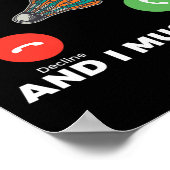 バドミントンが電話してきて、バドミントンに行かなきゃ ポスター (角)