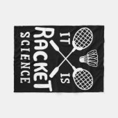 バドミントンそれはラケット科学である フリースブランケット (正面(横))