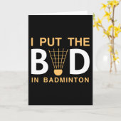 バドミントンで下手 カード (黄色い花)