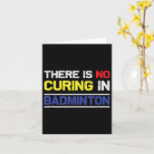 バドミントンで治療はない カード (黄色い花)