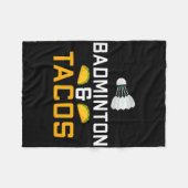 バドミントンとタコスラバーバドミントン フリースブランケット (正面(横))